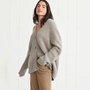Jenni Kayne Boucle Cocoon Cardigan in Smoke Size 1X